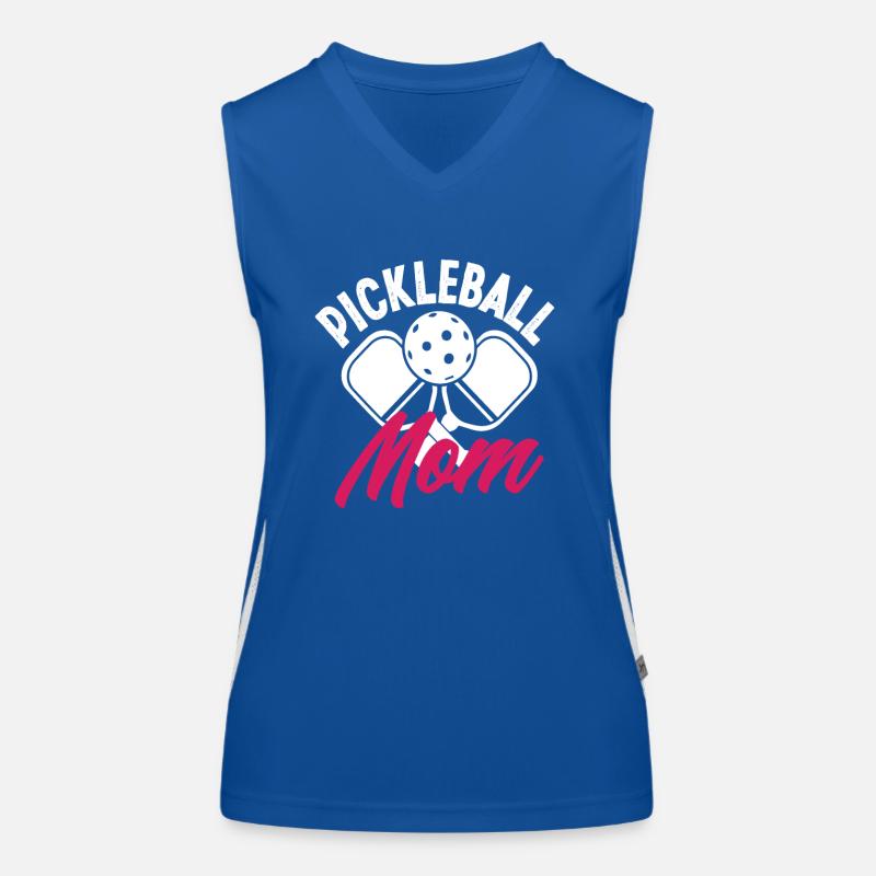 Pickleball Mom Stolze Mutter von Spielern Funktionelles Kontrast-Tank Top für Frauen