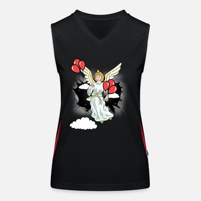 Himmel Engel himmlisch Jenseits Reinkarnation Funktionelles Kontrast-Tank Top für Frauen