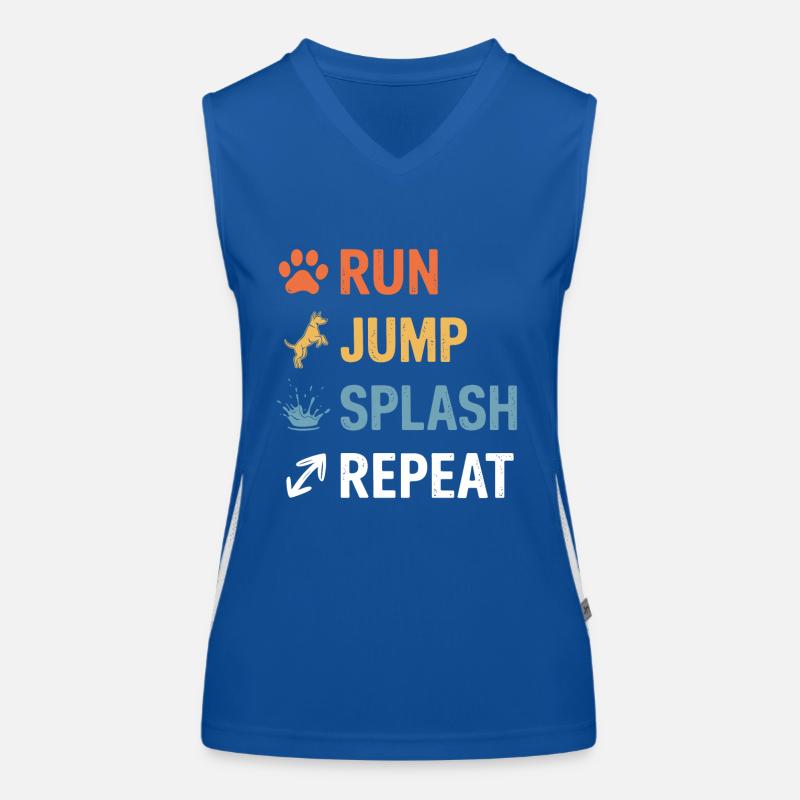 Dock Diving Saying Dog Diving Dock Diving Gift Women's Functional Contrast Tank Top