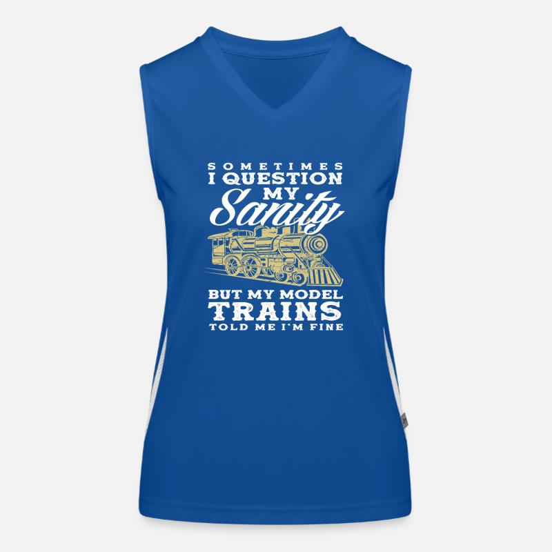 Sometimes I question my sanity model features Women's Functional Contrast Tank Top