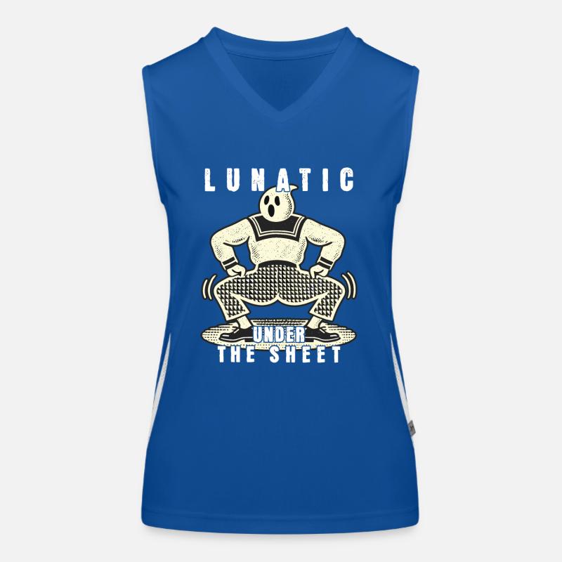 Funny Ghost Design Humorous Sarcastic Women's Functional Contrast Tank Top