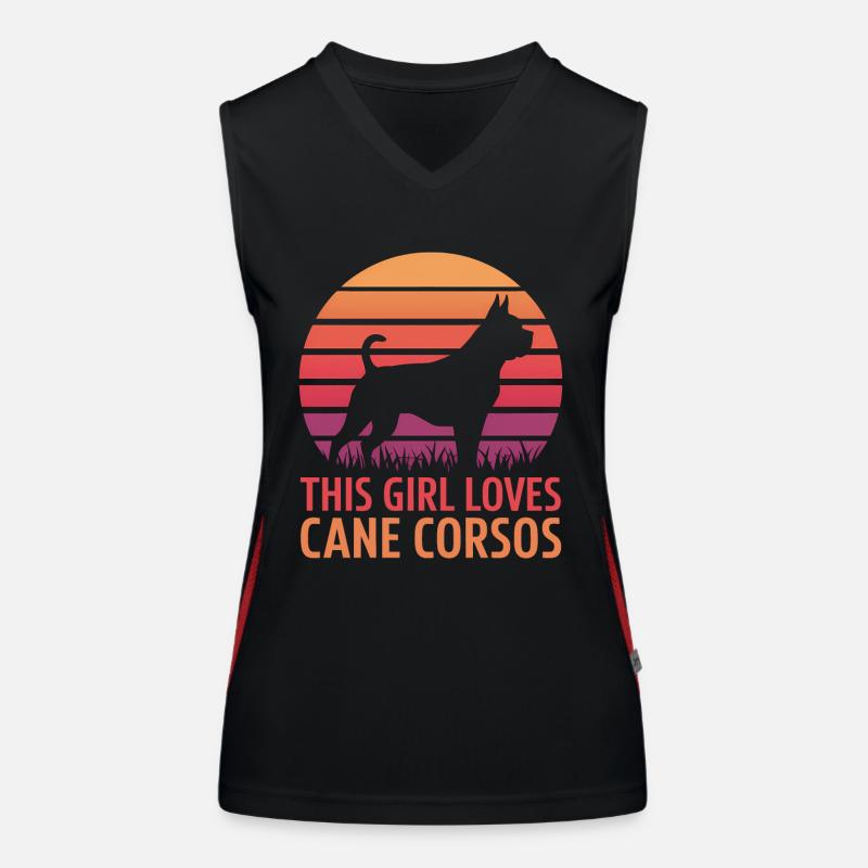 Cane Corso Italiano Lustiges Cane Corso Geschenk Funktionelles Kontrast-Tank Top für Frauen