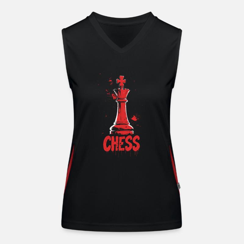 Queen Chess Masterpiece Design Women's Functional Contrast Tank Top