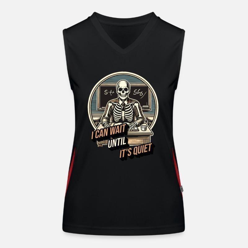 Funny Teacher Halloween Saying That Can Wait Women's Functional Contrast Tank Top