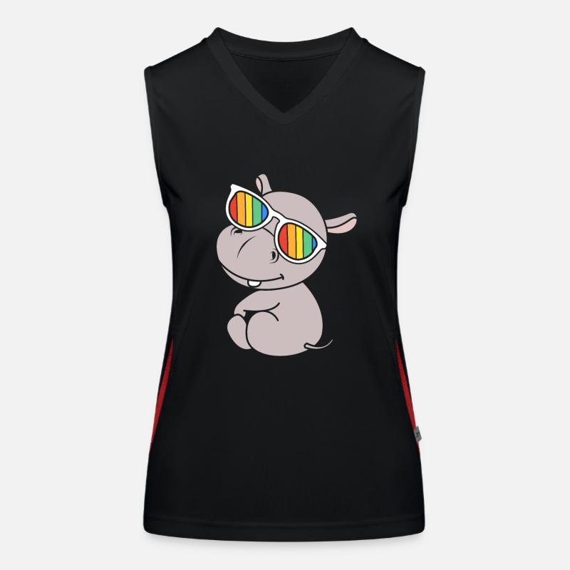 Nilpferd Funktionelles Kontrast-Tank Top für Frauen