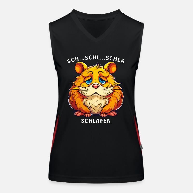 HAMSTER... KEY... SLEEP WELL Women's Functional Contrast Tank Top