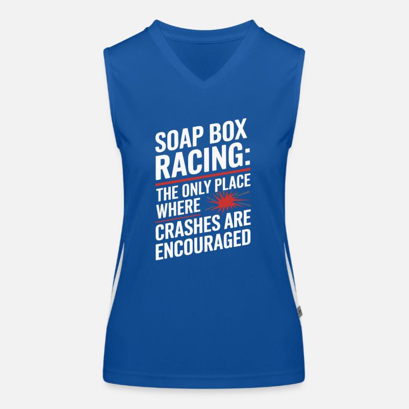 Gravity-Powered Soap Box Racing Adventure for DIY Women's Functional Contrast Tank Top