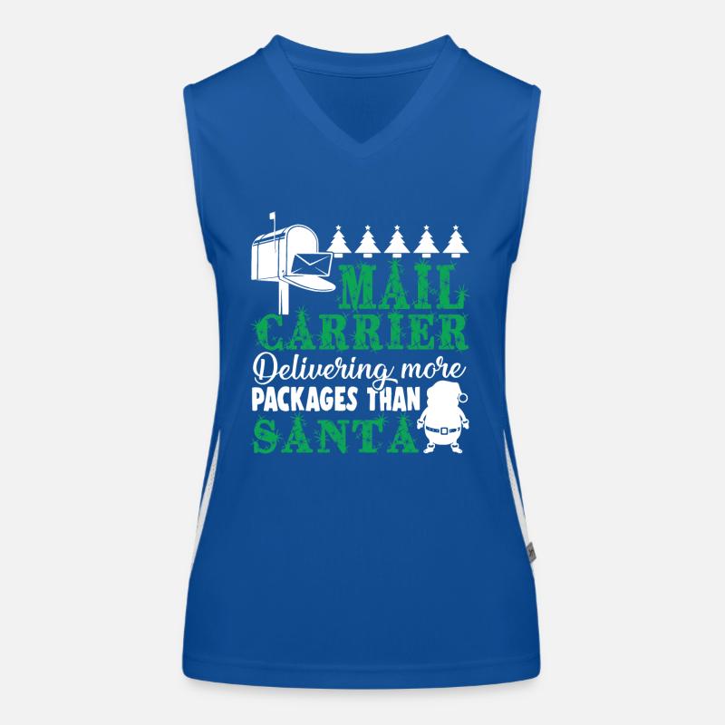 Christmas Mail Carrier Delivering More Packages Women's Functional Contrast Tank Top
