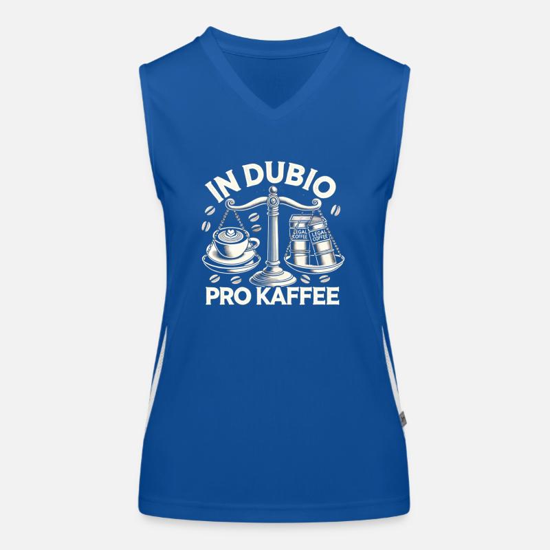 In dubio pro Kaffee Funktionelles Kontrast-Tank Top für Frauen