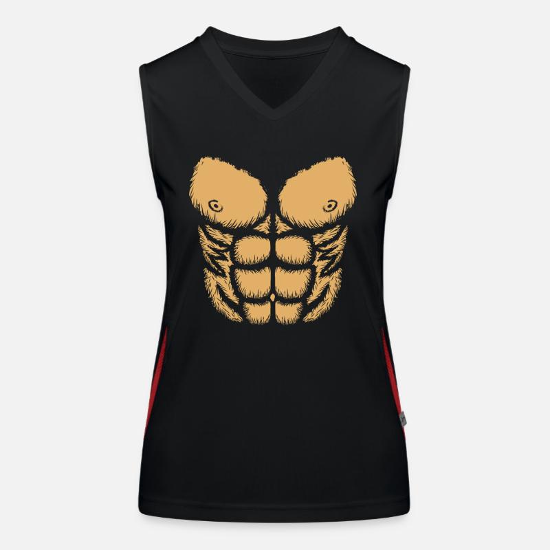 Monkey Chimpanzee Muscular Body Ape Women's Functional Contrast Tank Top