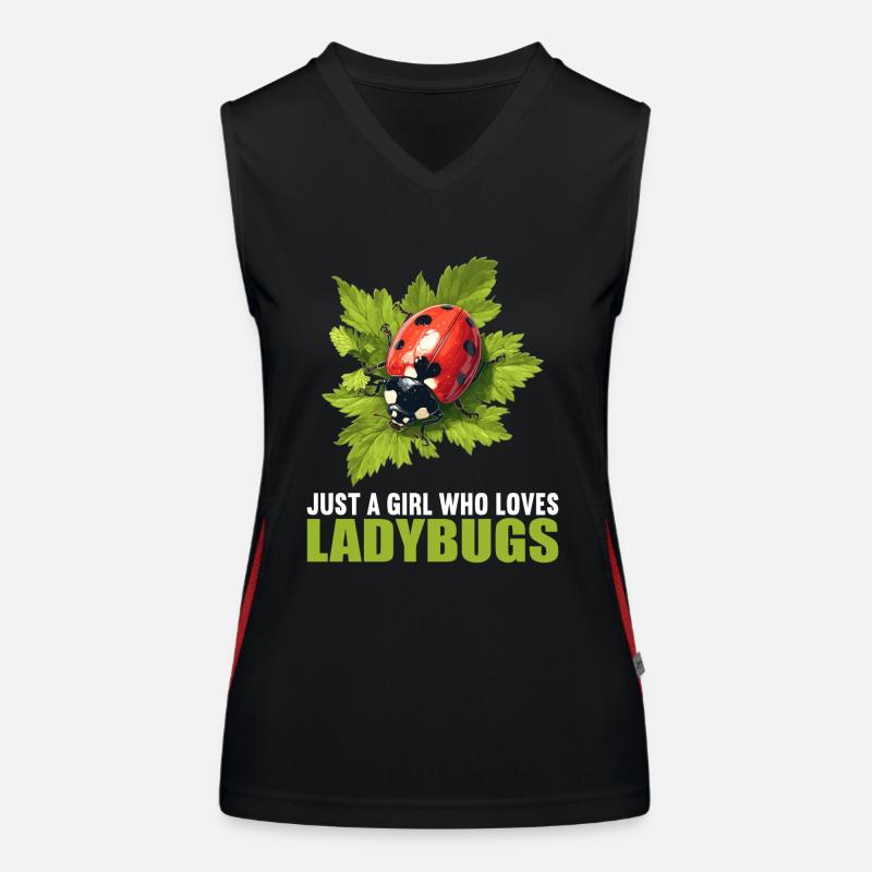 Ladybug Marienkäfer Funktionelles Kontrast-Tank Top für Frauen