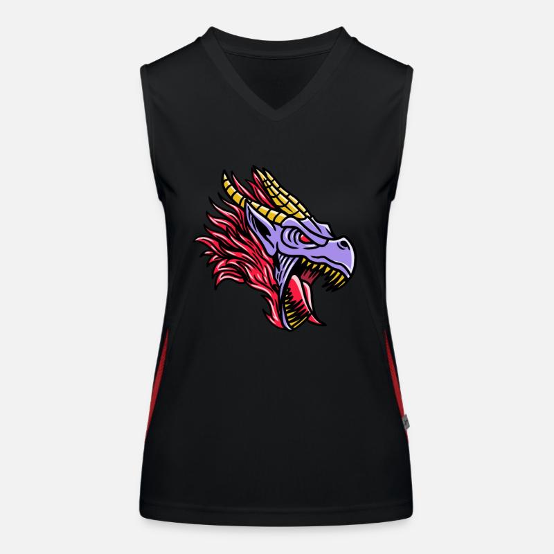 Fantasy RPG Dragon Magic Dungeon Débardeur respirant contrasté Femme