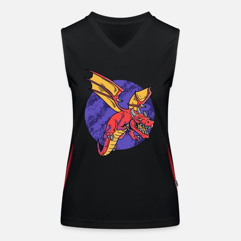 Fantasy RPG Dragons Magic Dungeon Funktionelles Kontrast-Tank Top für Frauen