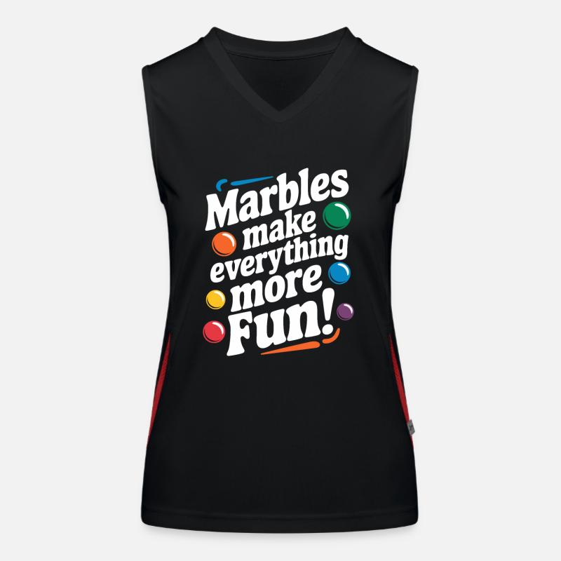 Thrilling Marble Racing Adventures for Enthusiasts Women's Functional Contrast Tank Top