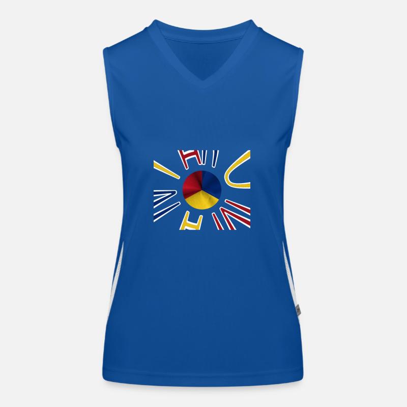 Drapeau de la Roumanie Bucarest Débardeur respirant contrasté Femme
