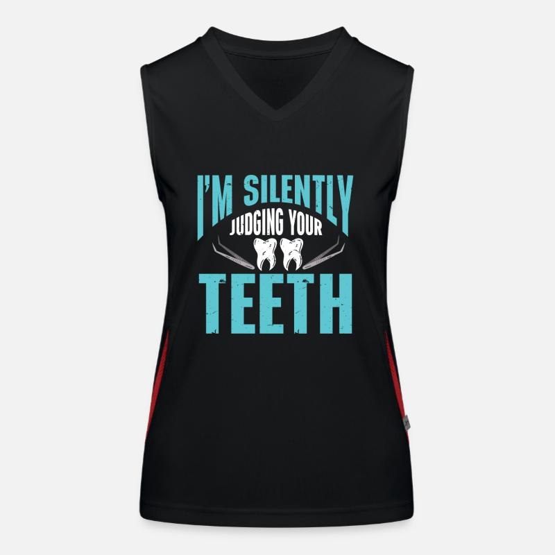 Dentist Funktionelles Kontrast-Tank Top für Frauen