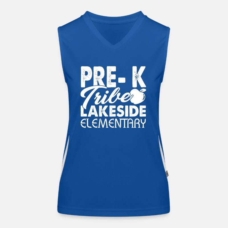 Pre K Teacher Tribe Lakeside Elementary Women's Functional Contrast Tank Top