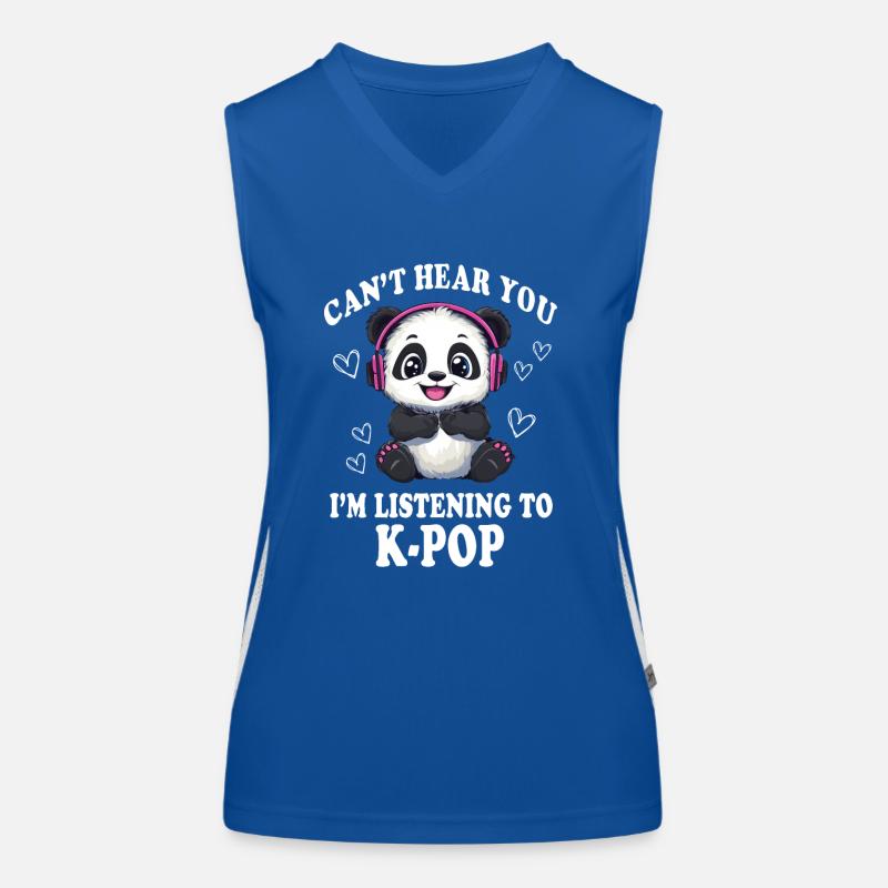 Mignon Panda K-Pop Kpop Corée Musique Débardeur respirant contrasté Femme