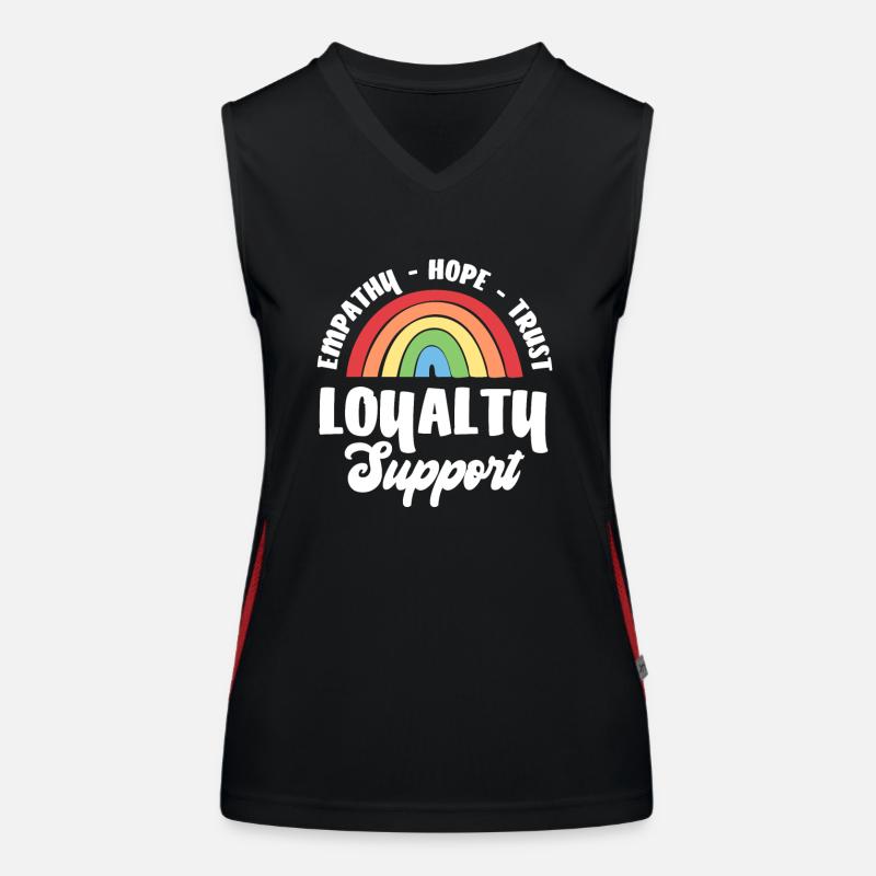 Empathie Hoffnung Vertrauen Loyalität Funktionelles Kontrast-Tank Top für Frauen