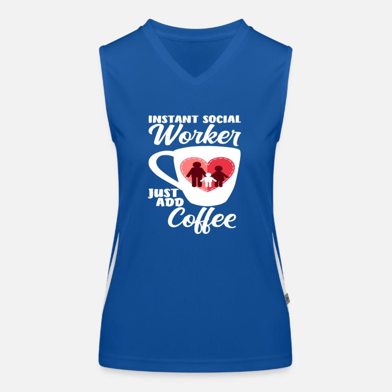 Instant Sozialarbeiter Einfach Kaffee Funktionelles Kontrast-Tank Top für Frauen