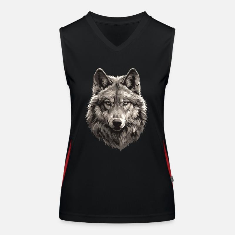 Wölfe Wolf Funktionelles Kontrast-Tank Top für Frauen