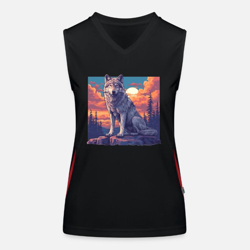 Wolves Wolf Women's Functional Contrast Tank Top