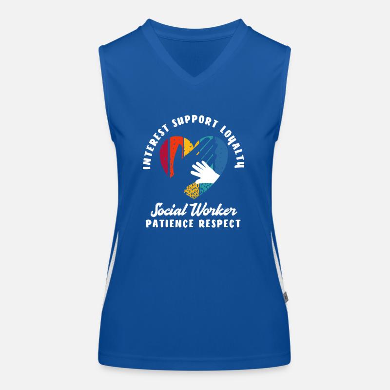 Social Worker Interest Support Loyalty Women's Functional Contrast Tank Top