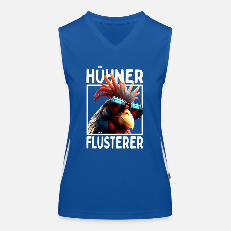 Chickens Whisperer Rooster Chicken Daddy Farmer Chicken Women's Functional Contrast Tank Top