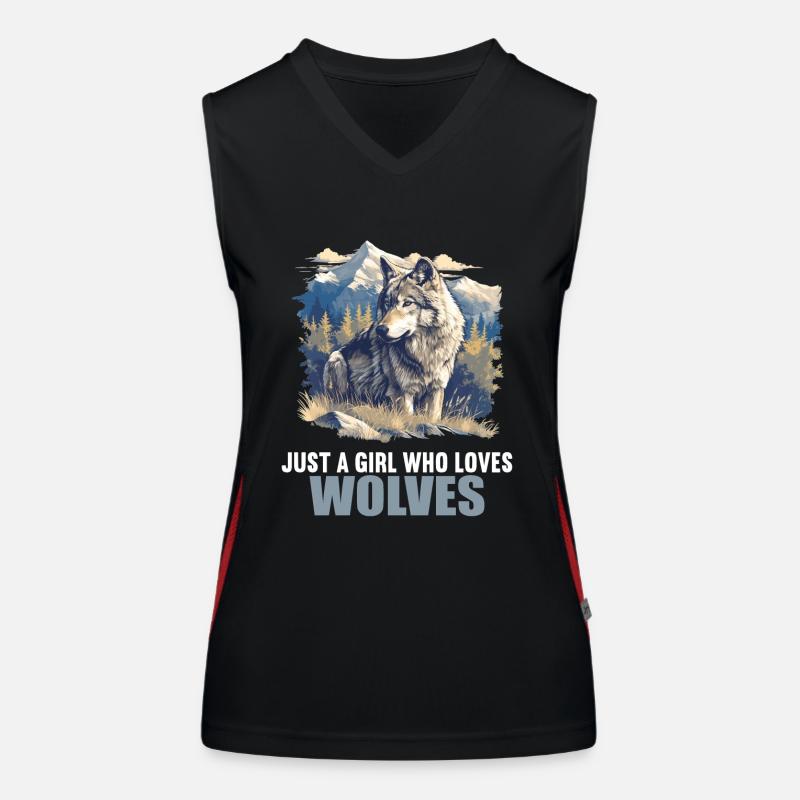 Wolves Wolf Women's Functional Contrast Tank Top