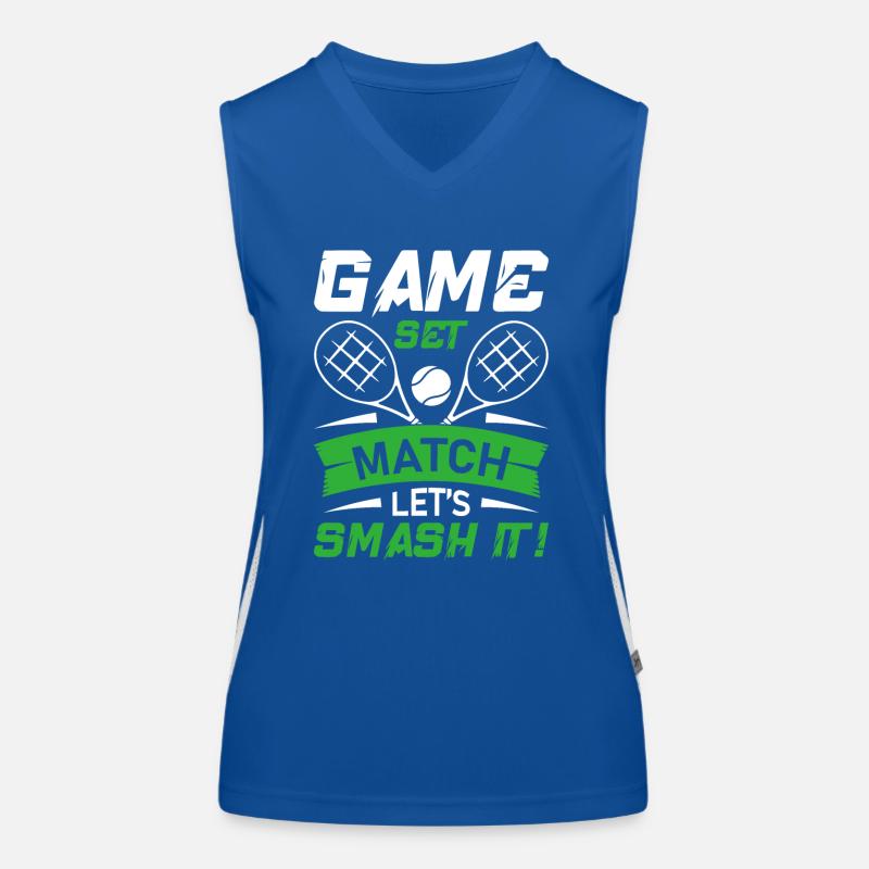 Game, Set, Match – Let’s Smash It! Women's Functional Contrast Tank Top