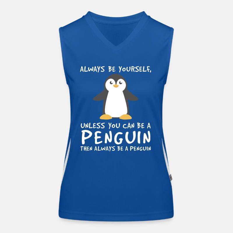 Sei ein Pinguin Winter Seevogel Pinguin Funktionelles Kontrast-Tank Top für Frauen
