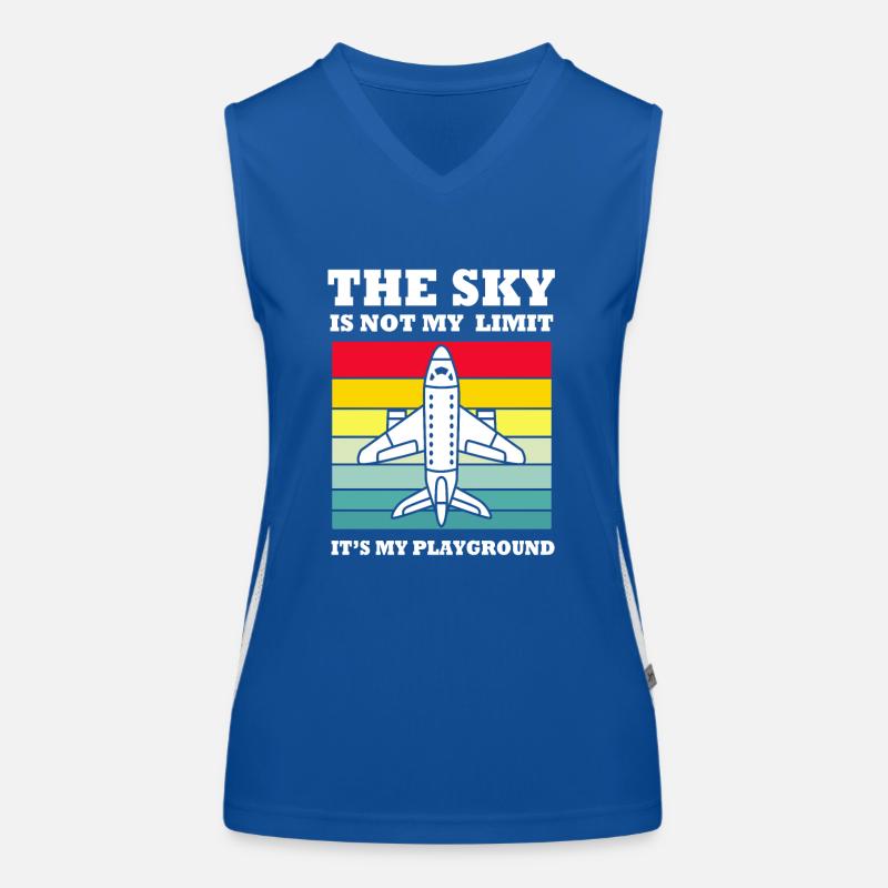 Pilot Flugzeug Funktionelles Kontrast-Tank Top für Frauen