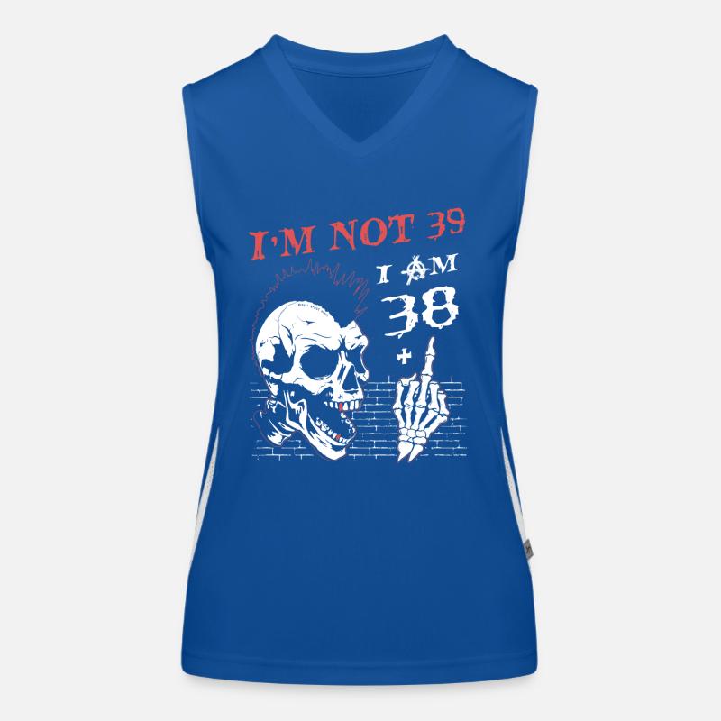 Ich bin 38 plus Mittelfinger - 39. Geburtstag Funktionelles Kontrast-Tank Top für Frauen