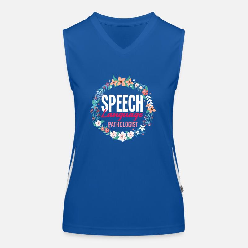 Speech Language Pathologist Blumenkranz Funktionelles Kontrast-Tank Top für Frauen