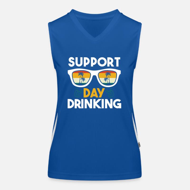 Support Day Drinking - Sommer, Strand und Funktionelles Kontrast-Tank Top für Frauen