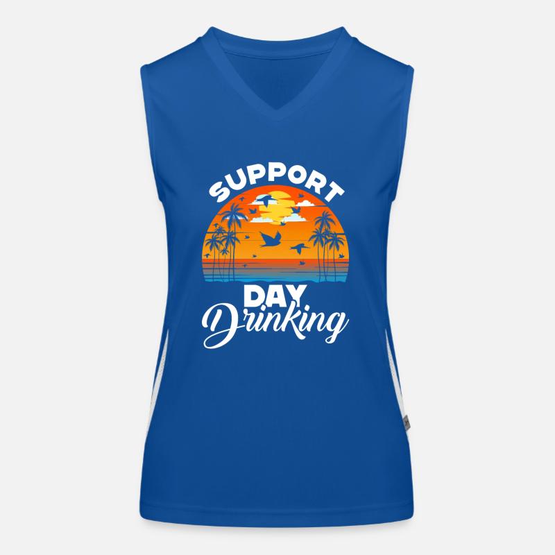 Support Day Drinking - Sommer, Strand und Funktionelles Kontrast-Tank Top für Frauen