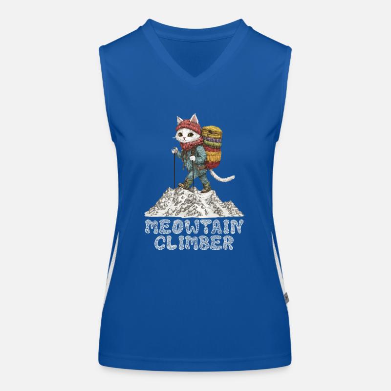 Meowtain Climber Cat Summit Adventure Women's Functional Contrast Tank Top