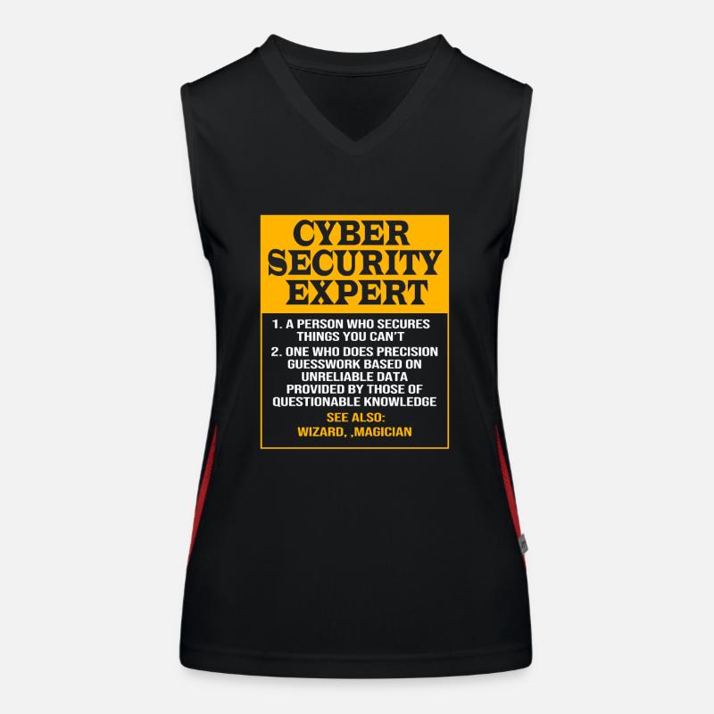 Cybersecurity Cyber Programmierer Hacker Funktionelles Kontrast-Tank Top für Frauen