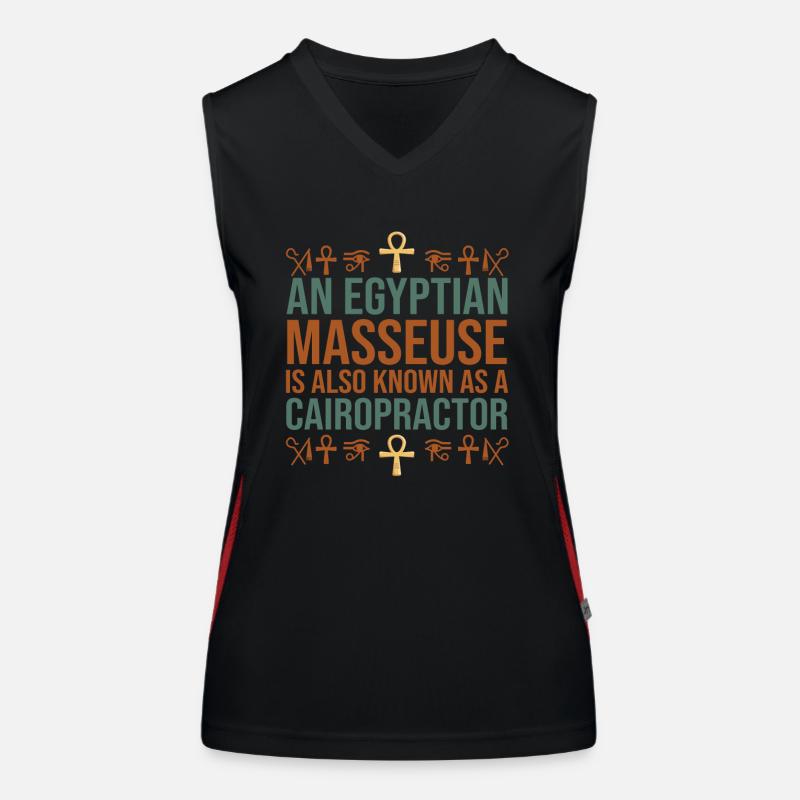 Egyptian Masseuse Known As Cairopractor Women's Functional Contrast Tank Top
