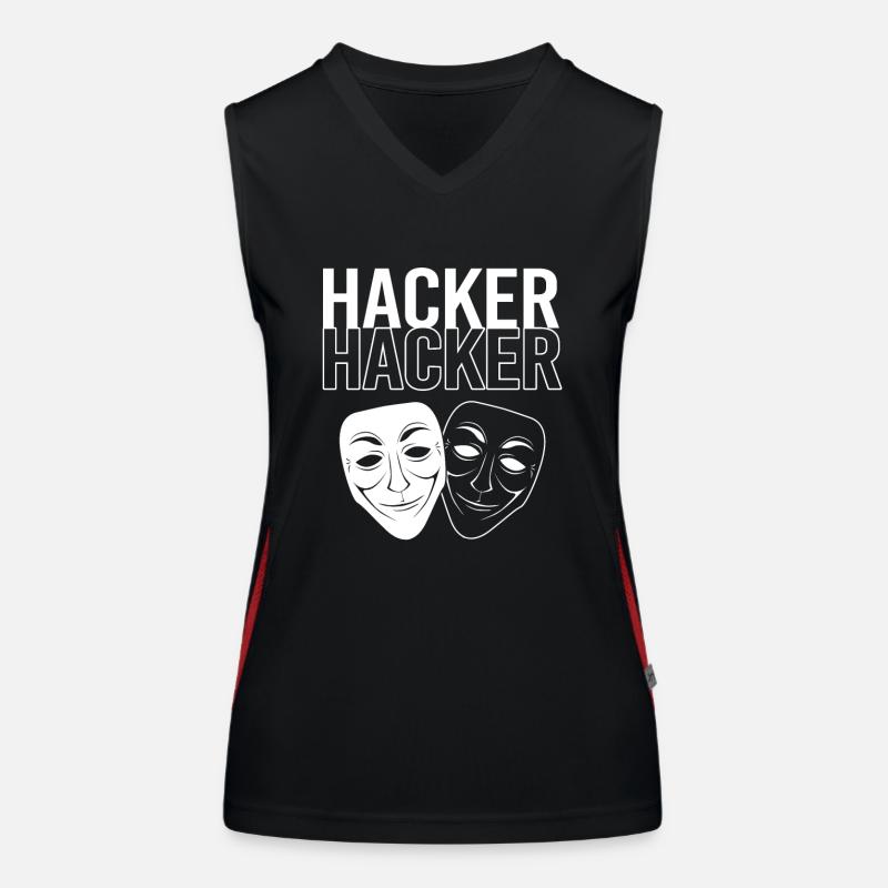 Cyber programmeur cybersécurité Hacker Débardeur respirant contrasté Femme