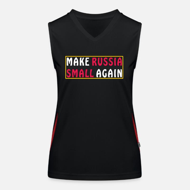MAKE RUSSIA SMALL AGAIN Funktionelles Kontrast-Tank Top für Frauen
