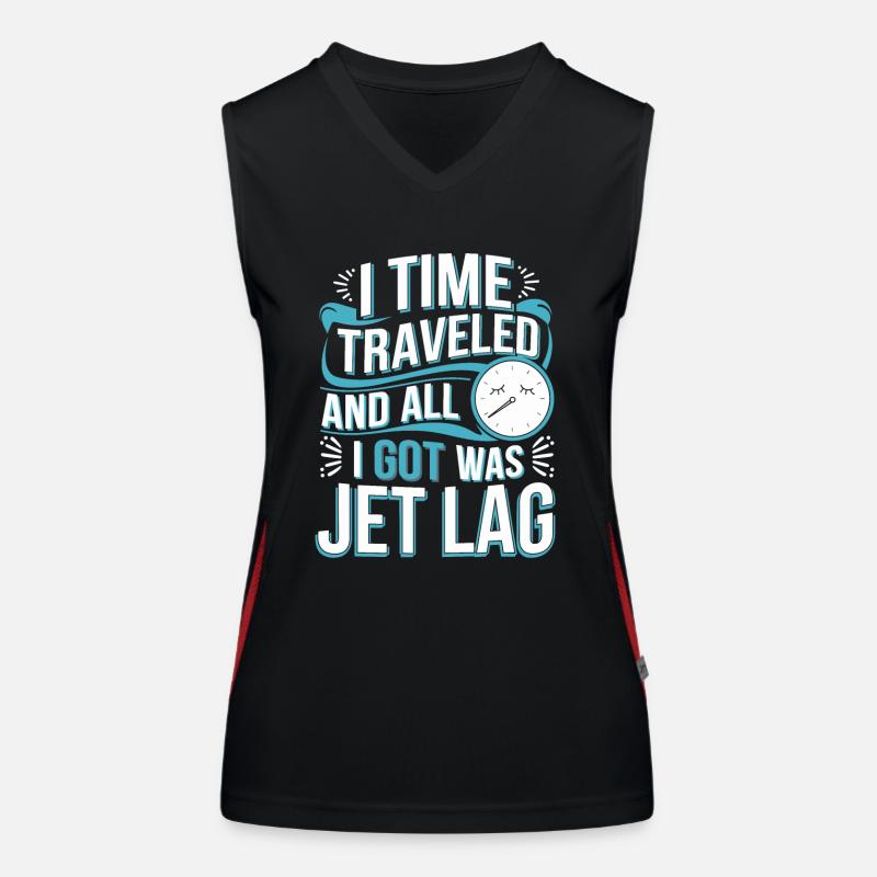 Time travel sci-fi enthusiast and time machine Women's Functional Contrast Tank Top