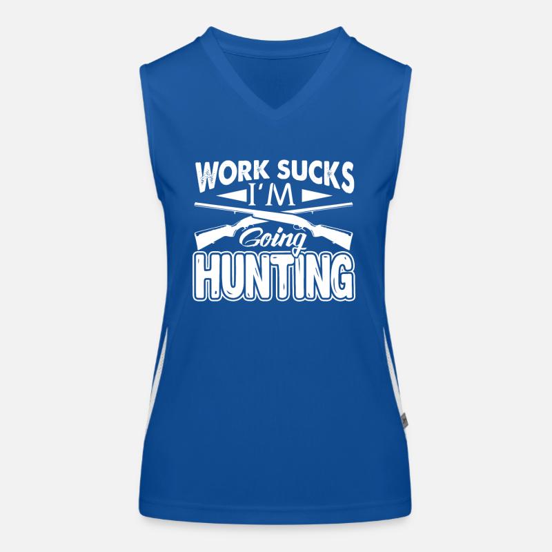 Work Sucks I'm Going Hunting Women's Functional Contrast Tank Top