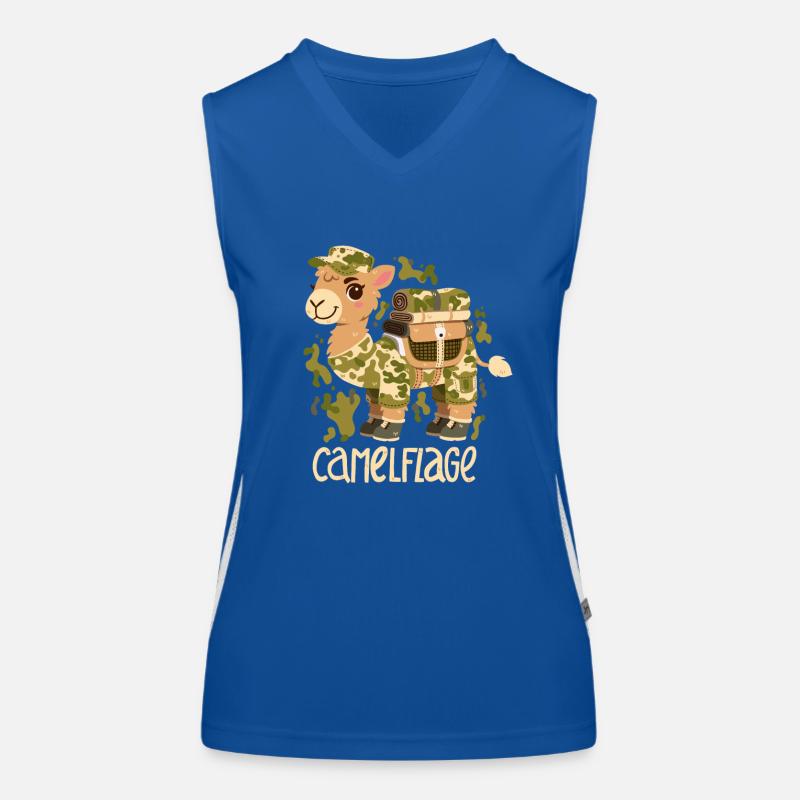 Camelflage Funktionelles Kontrast-Tank Top für Frauen