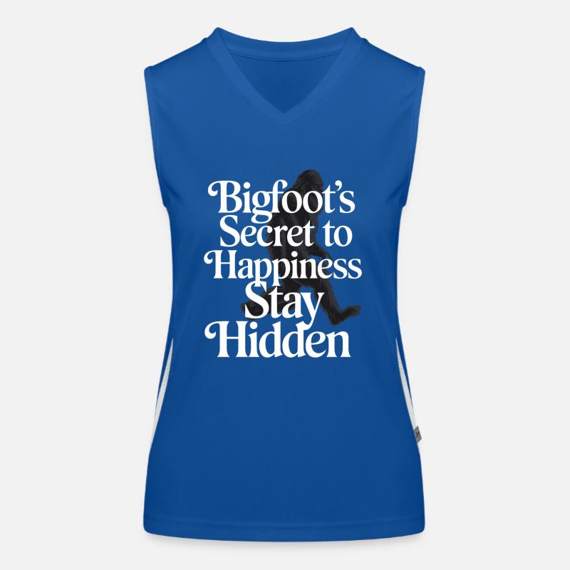 Bigfoot Believer Sasquatch Cryptid Forest Creature Women's Functional Contrast Tank Top