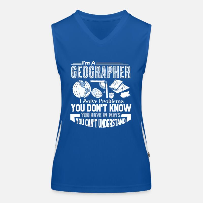 Geographer Geographers Solve Problems Women's Functional Contrast Tank Top