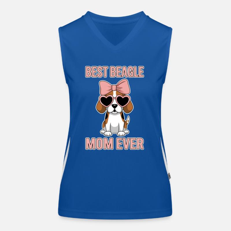 Beagle Mama Hund Mutter Lustiges Beagle Geschenk Funktionelles Kontrast-Tank Top für Frauen