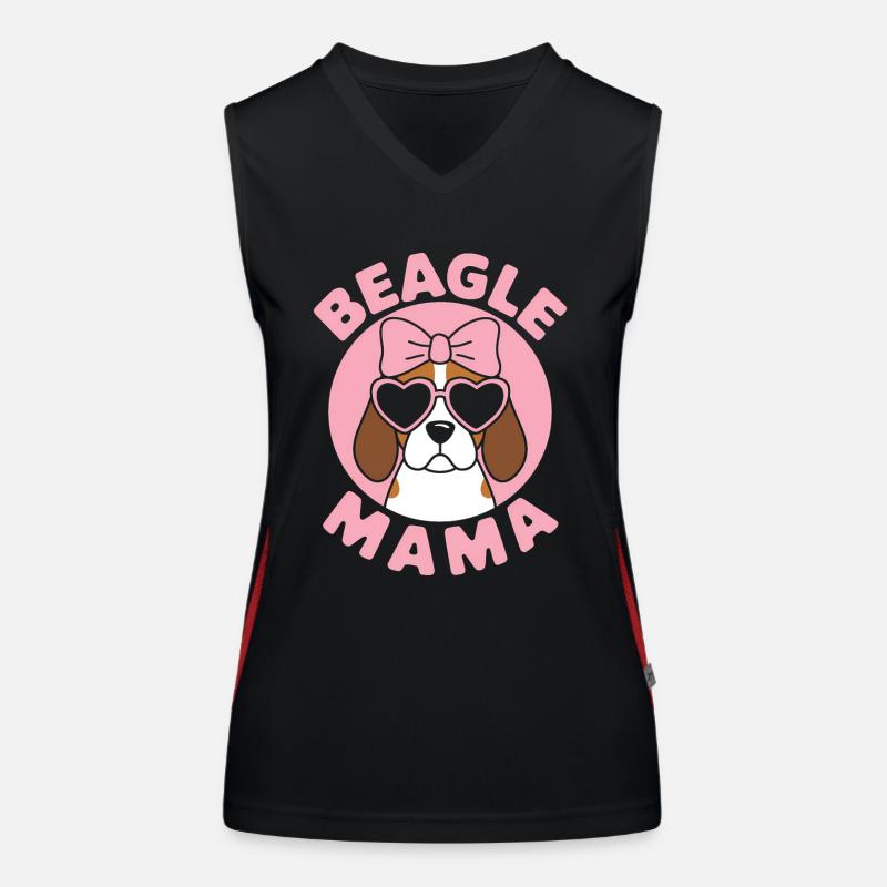 Beagle Mama Hund Mutter Lustiges Beagle Geschenk Funktionelles Kontrast-Tank Top für Frauen