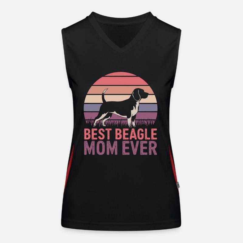Beagle Mama Hund Mutter Lustiges Beagle Geschenk Funktionelles Kontrast-Tank Top für Frauen
