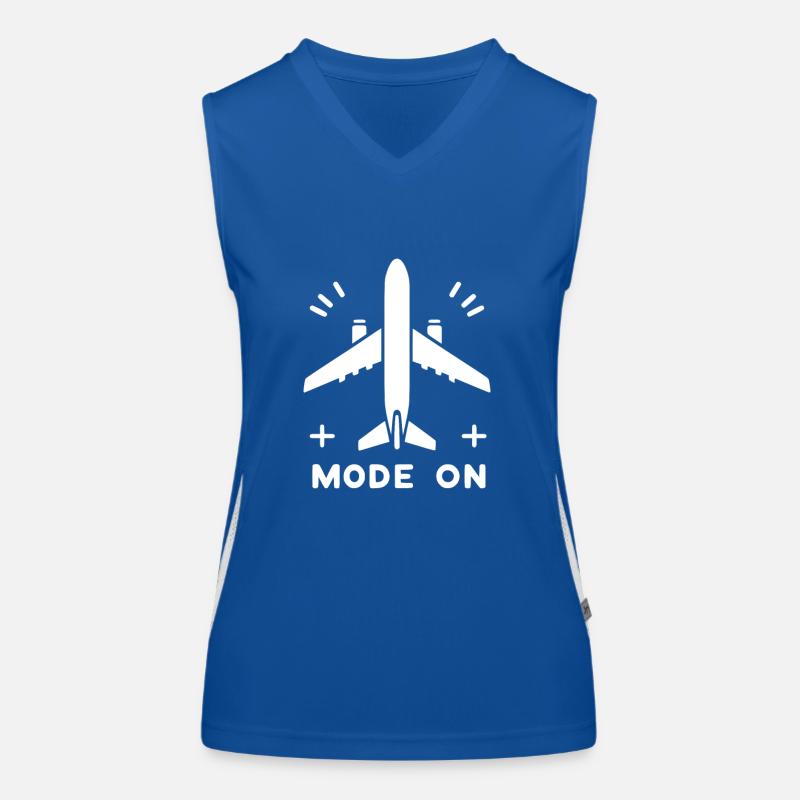 Airplane Mode On Women's Functional Contrast Tank Top